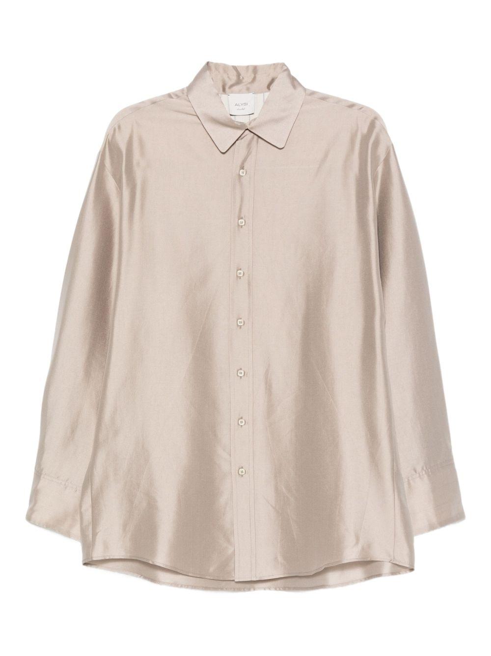 Camicia per donna Alysi beige con chiusura a bottoni - Rubino Kids
