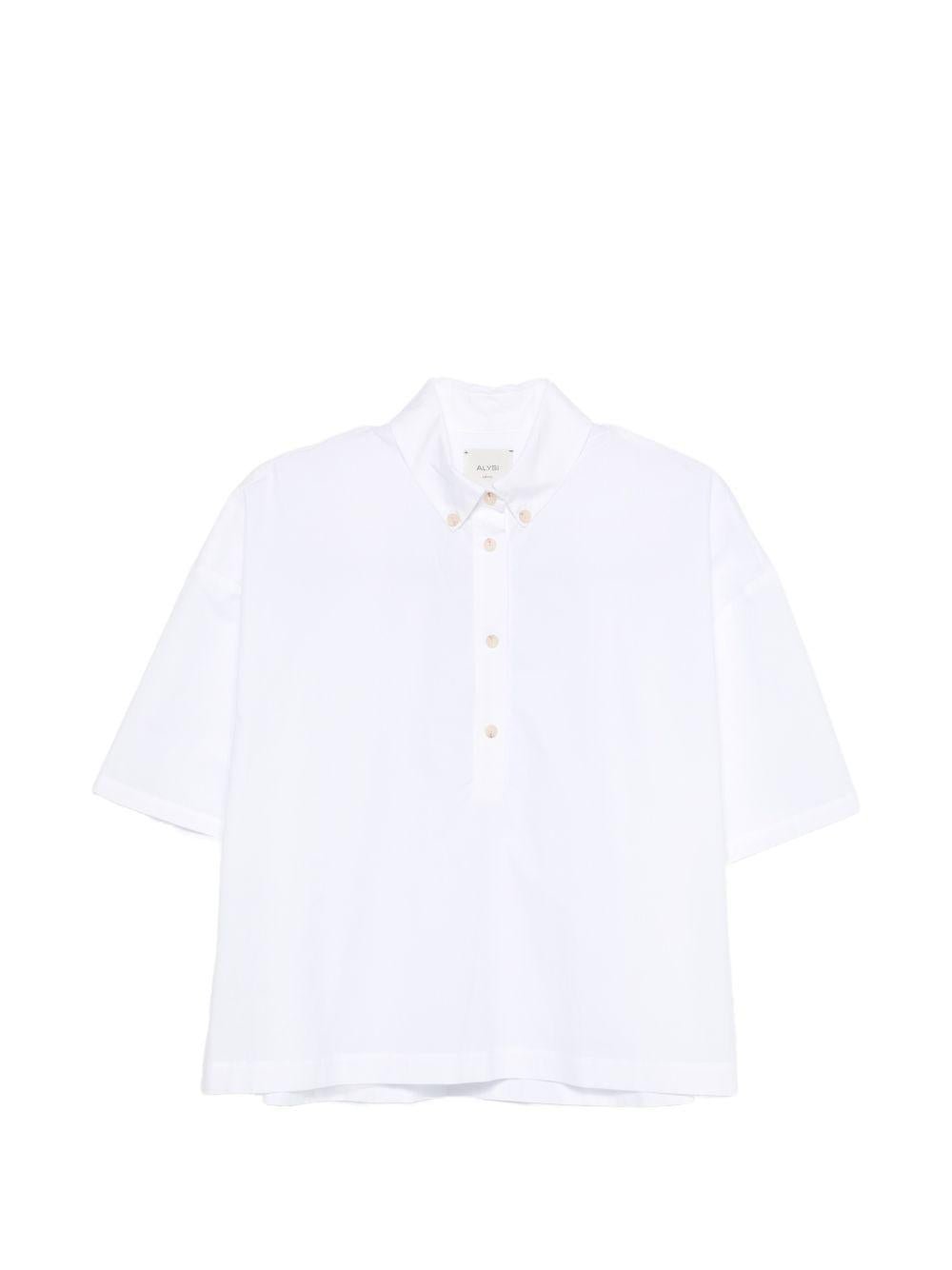 Camicia per donna Alysi bianca con colletto classico - Rubino Kids