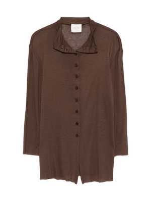 ALYSI brown women's shirt with button closure