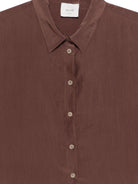 Camicia per donna Alysi marrone con chiusura con bottoni sul davanti - Rubino Kids