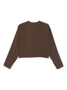 Camicia per donna ALYSI marrone con rifiniture ricamate - Rubino Kids