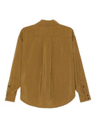 Camicia per donna Alysi marrone con tasca applicata - Rubino Kids