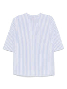 Camicia per donna Merci azzurro a righe con colletto alla coreana - Rubino Kids