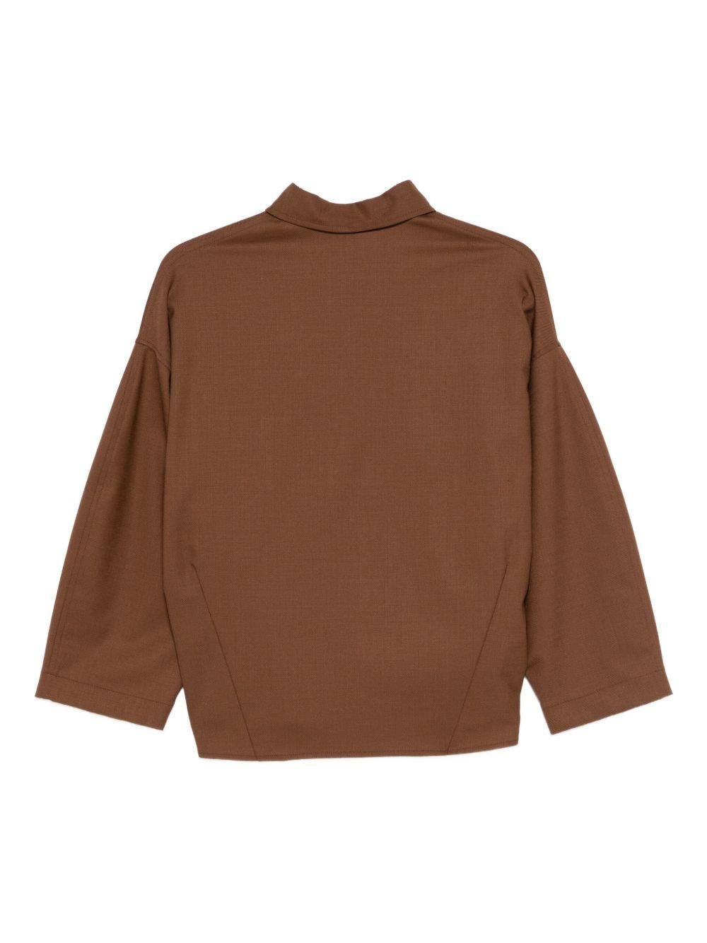 Camicia per donna Merci marrone con colletto classico - Rubino Kids