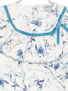 Camicia per neonata A'lapage azzurra con stampa floreale - Rubino Kids