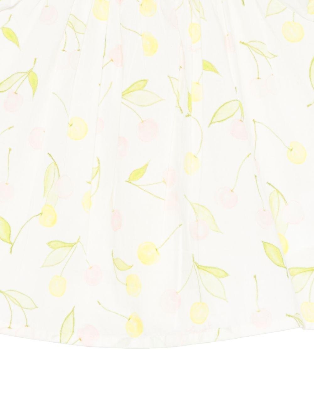 Camicia per neonata Bonpoint bianco con maniche arricciate - Rubino Kids