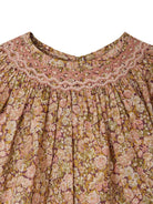 Camicia per neonata bonpoint rosa con scollo arricciato e polsini con ruches - Rubino Kids