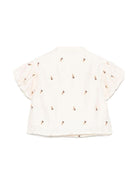 Camicia per neonata Donsje Ezrah beige con ricamo all - over - Rubino Kids