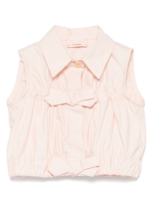 Camicia per neonata Elisabetta Franchi La Mia Bambina rosa con applicazione