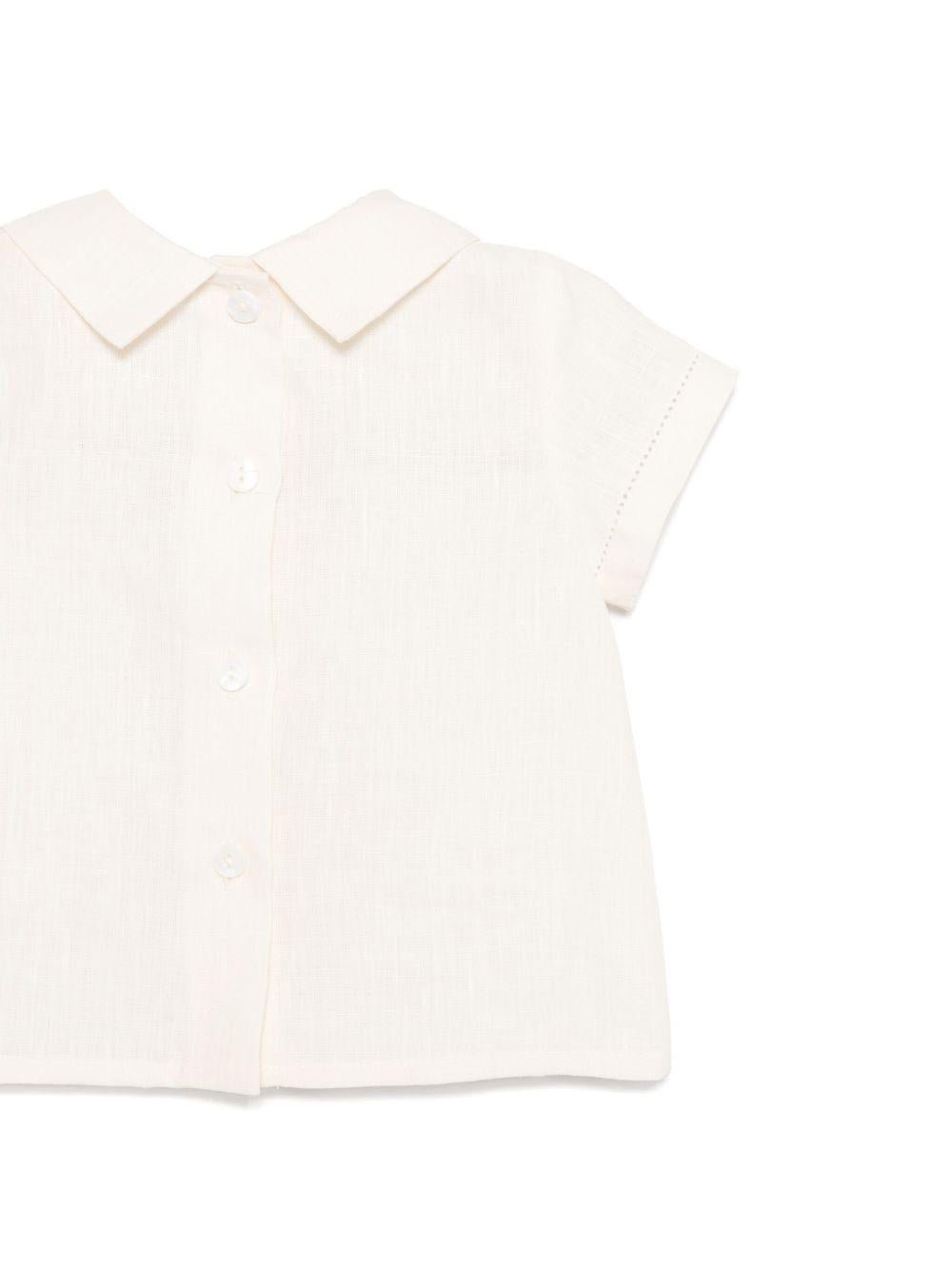 Camicia per neonata JESURUM BABY Ascanio bianco con colletto a punta - Rubino Kids