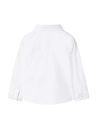 Camicia per neonato Burberry Kids Oxford bianco con bordo a quadri - Rubino Kids