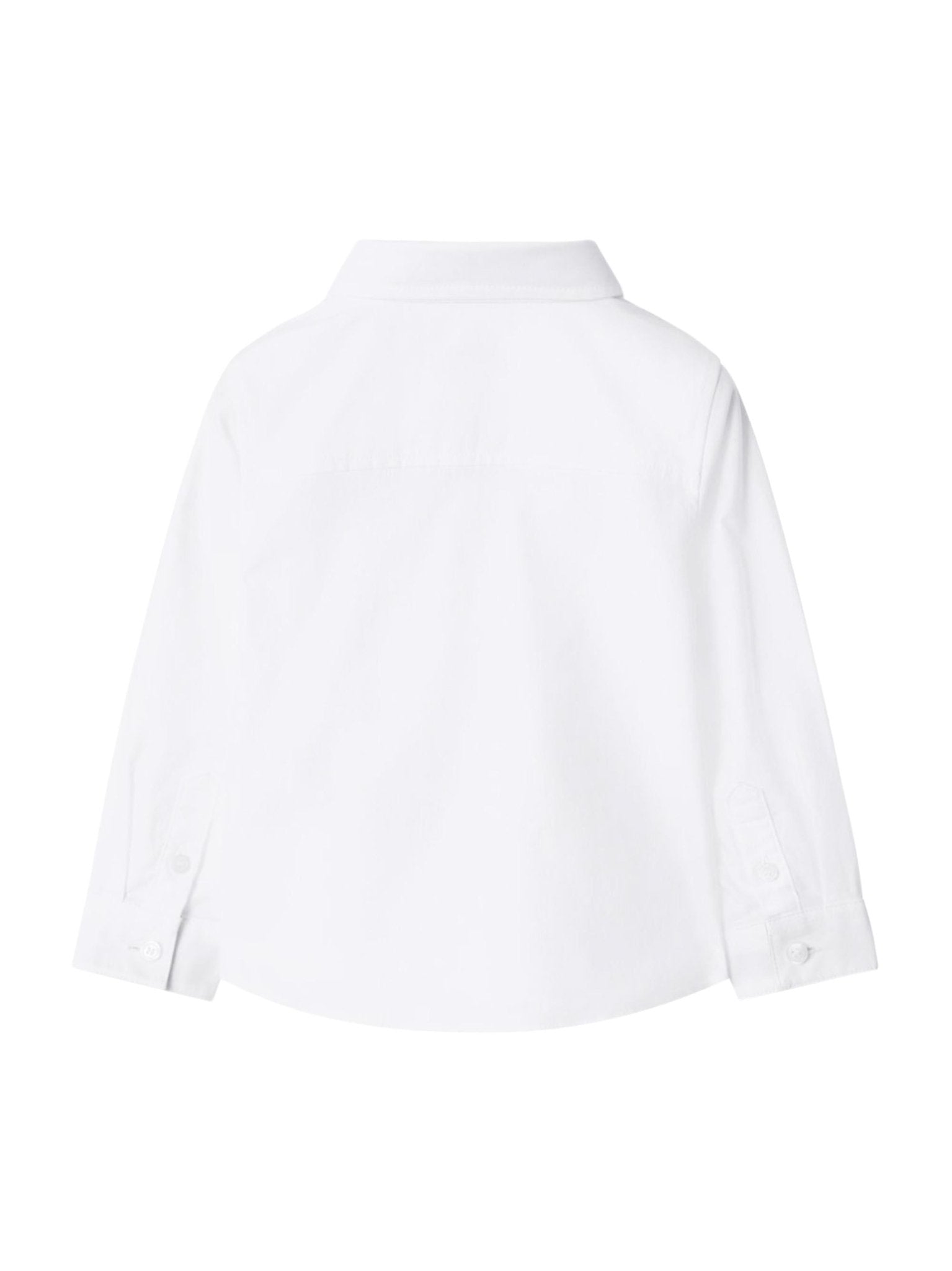 Camicia per neonato Burberry Kids Oxford bianco con bordo a quadri - Rubino Kids