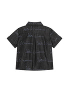 Camicia per neonato Dolce & Gabbana Kids nero in denim con colletto classico - Rubino Kids