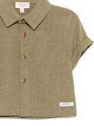 Camicia per neonato Donsje verde con design a colletto - Rubino Kids