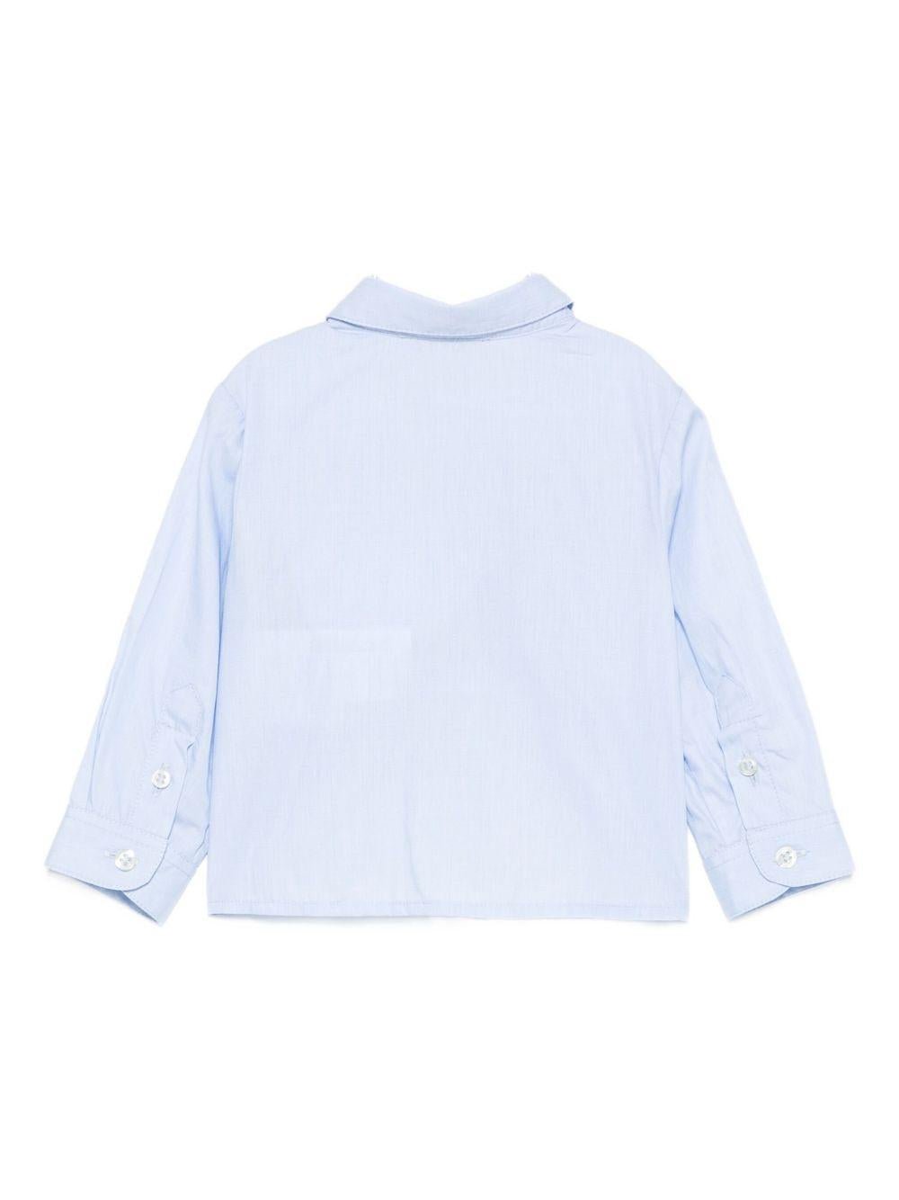 Emporio Armani Kids baby boy's light blue shirt with embroidered
