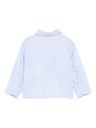 Camicia per neonato Emporio Armani Kids azzurra con dettagli ricamati - Rubino Kids