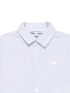 Camicia per neonato Emporio Armani Kids azzurra con motivo a righe - Rubino Kids