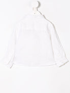 Camicia per neonato Emporio Armani Kids bianca con ricamo logo - Rubino Kids
