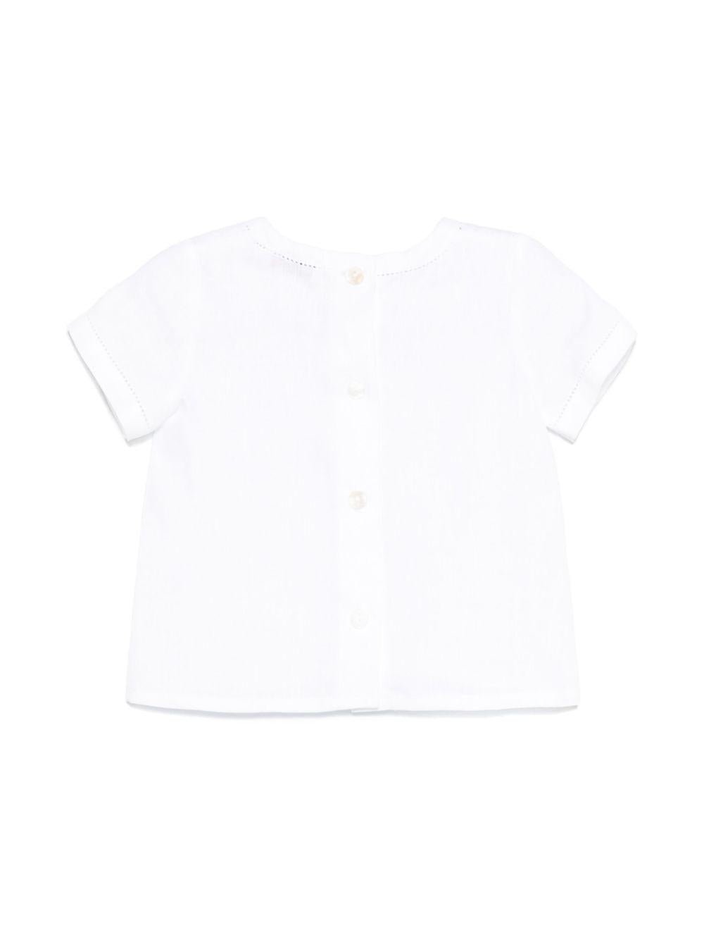 Camicia per neonato JESURUM BABY Leonardo bianco con dettaglio traforato - Rubino Kids