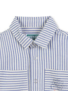 Camicia per neonato Kenzo Kids blu a righe con bottoni - Rubino Kids