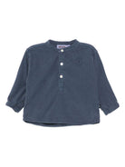 Camicia per neonato Molo blu con tessuto in velluto a coste - Rubino Kids