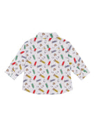Camicia per neonato Moschino Kids bianco con stampa grafica - Rubino Kids