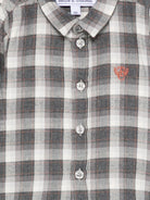 Camicia per neonato Tartine Et Chocolat grigia con motivo a quadri - Rubino Kids