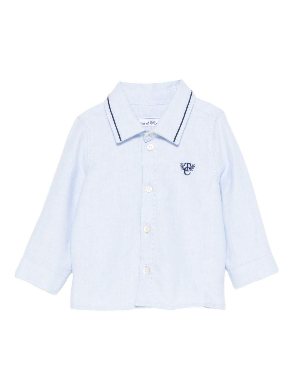 Camicia per neonato Tartine Et Chocolate azzurra con colletto polo - Rubino Kids
