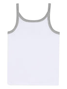 Canotta per bambina Dkny Kids bianca con dettaglio a contrasto - Rubino Kids