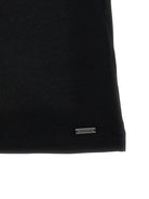 Canotta per bambina Monnalisa nera con placca con logo - Rubino Kids