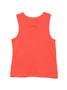 Canotta per bambina MSGM Kids arancione con applicazioni - Rubino Kids