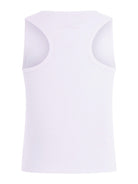 Canotta per bambina Stella McCartney Kids bianca con logo sul davanti a contrasto - Rubino Kids