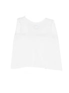 Canotta per neonata Mariella Ferrari bianca con bordo smerlato - Rubino Kids