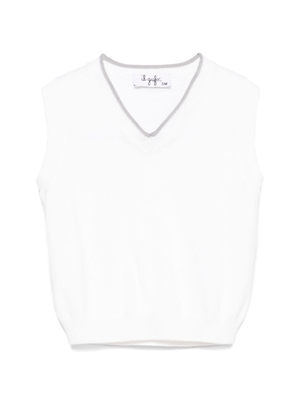 The Owl White Organic Cotton Baby Vest