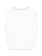 Canotta per neonato Il Gufo bianco in cotone biologico - Rubino Kids