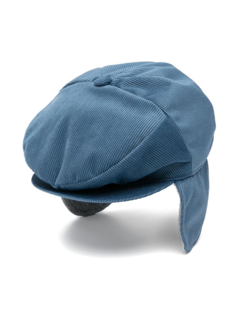 Cappello baker boy tartan per bambino Colorichiari blu con tesa curva - Rubino Kids