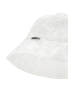 Cappello bucket per bambina Monnalisa bianco con motivo a fiori - Rubino Kids