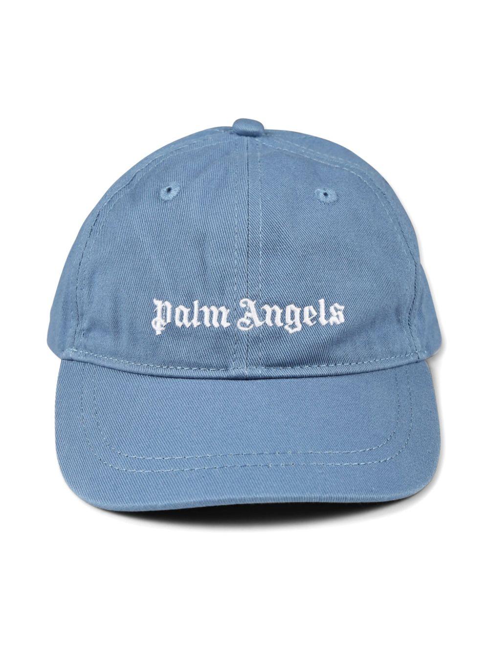 Palm Angels Kids Fuchsia Curved Brim Logo Baseball Cap for Girls
