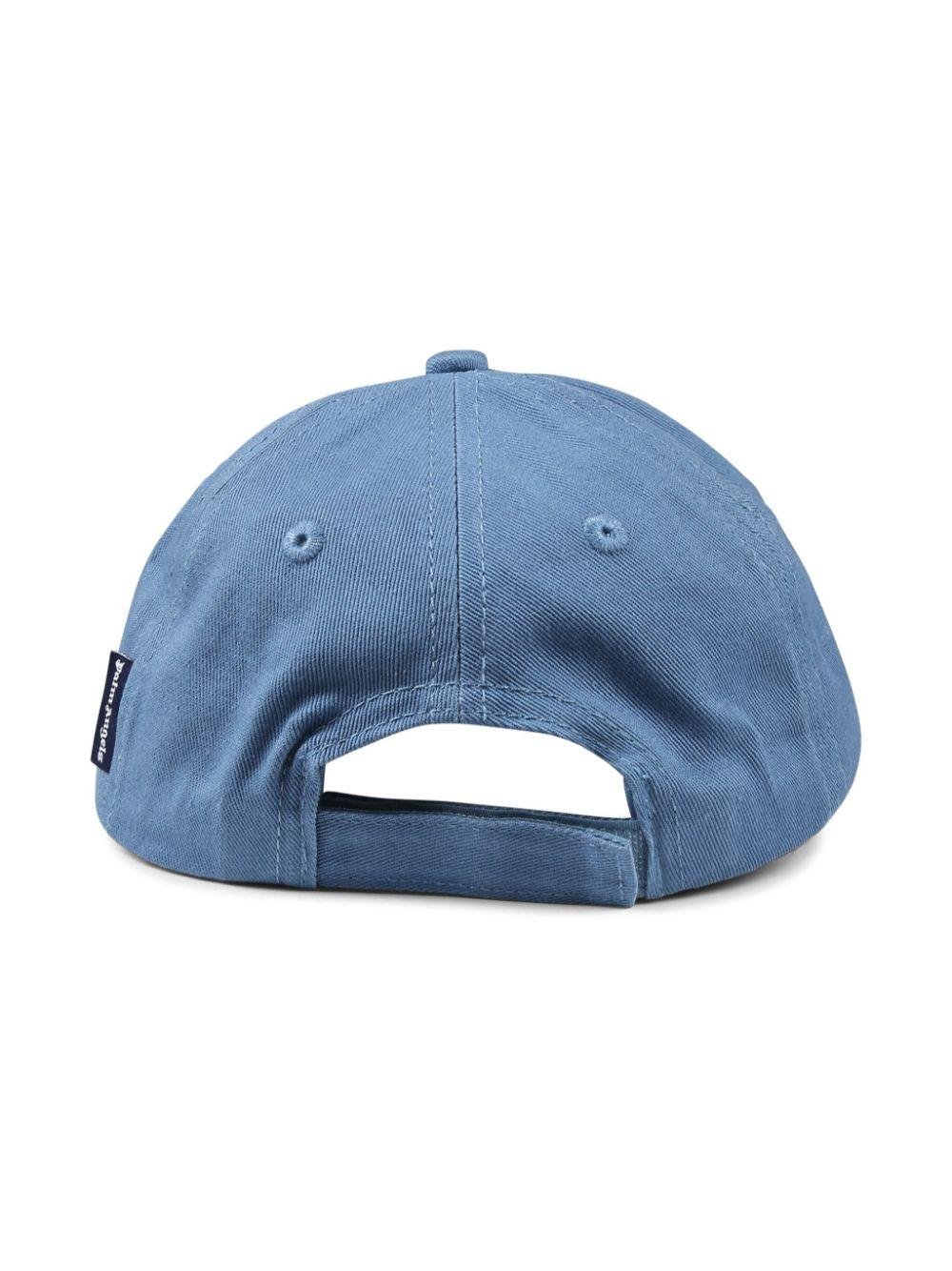 Cappello da baseball con ricamo per bambino Palm Angels Kids azzurro con tesa curva - Rubino Kids