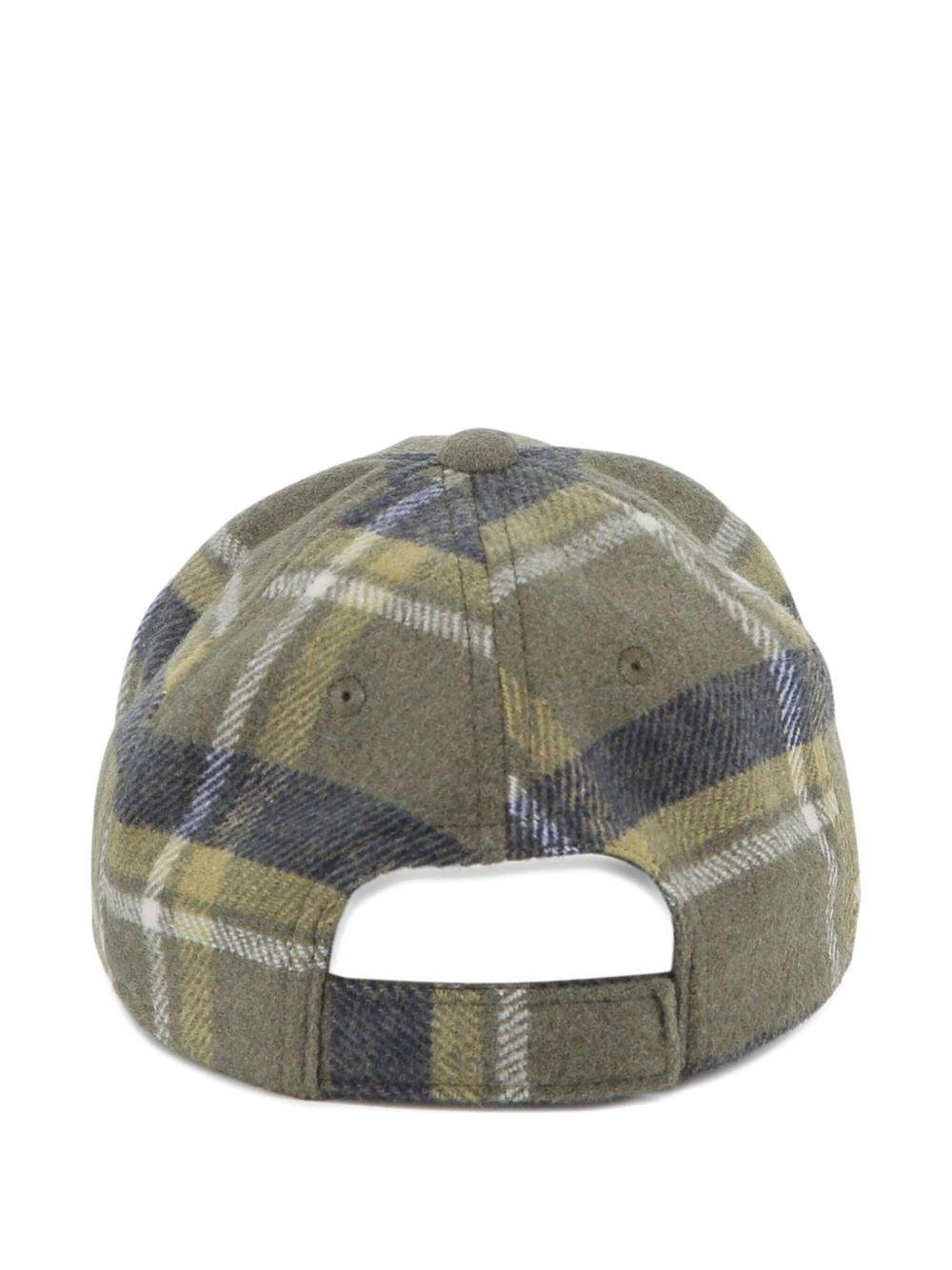 Cappello da baseball per bambina Chloé Kids verde con motivo a quadri - Rubino Kids