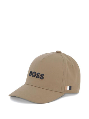 BOSS Kidswear beige embroidered baseball cap for boys