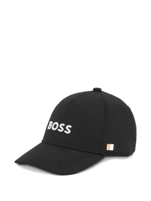 BOSS Kidswear black embroidered baseball cap for boys