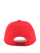 Cappello da baseball per bambino Kenzo Kids rosso con ricamo Tiger Head - Rubino Kids