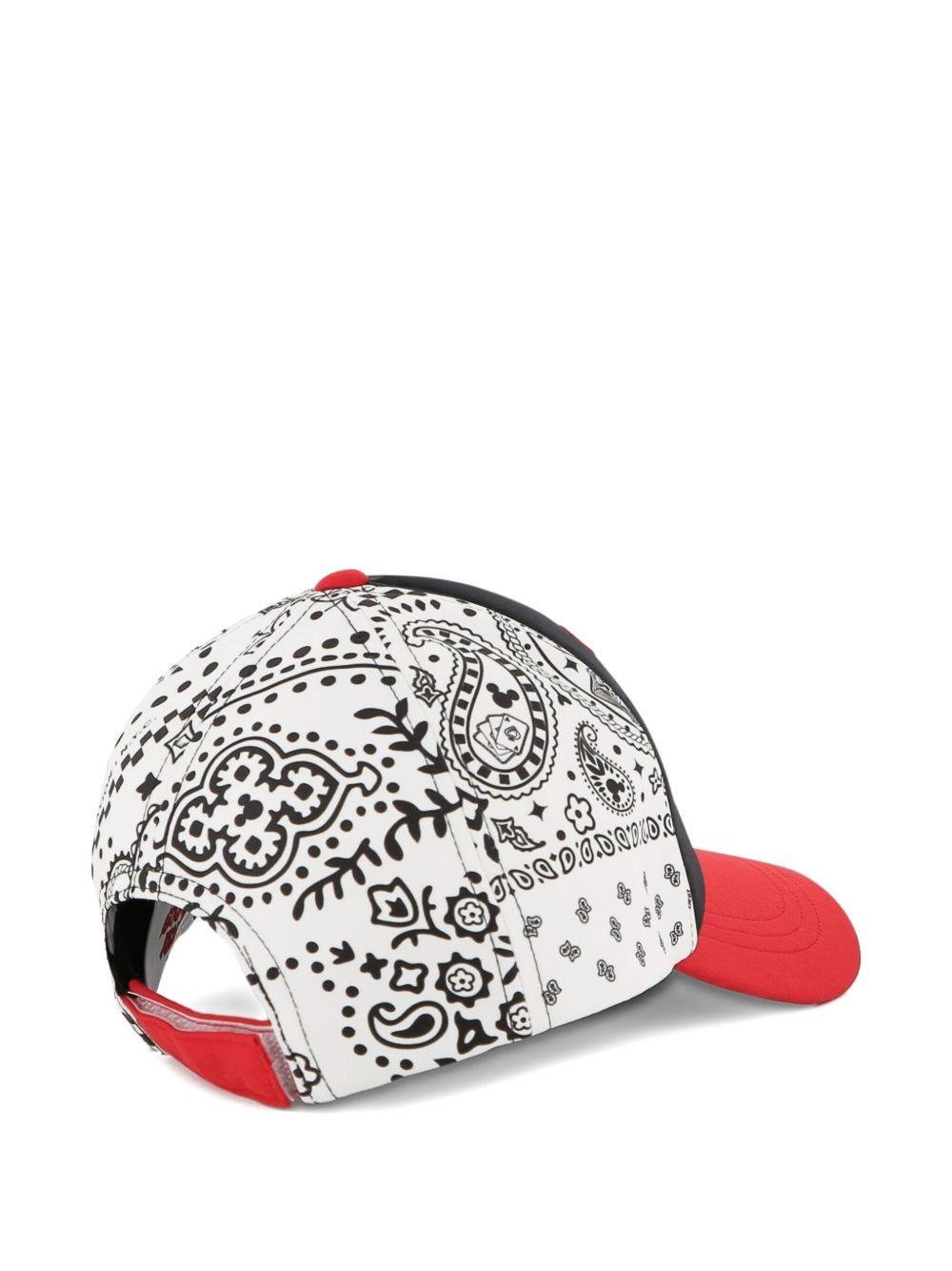 Cappello da baseball per bambino Marc Jacobs Kids x Disney Mickey Mouse multicolor con stampa bandana - Rubino Kids