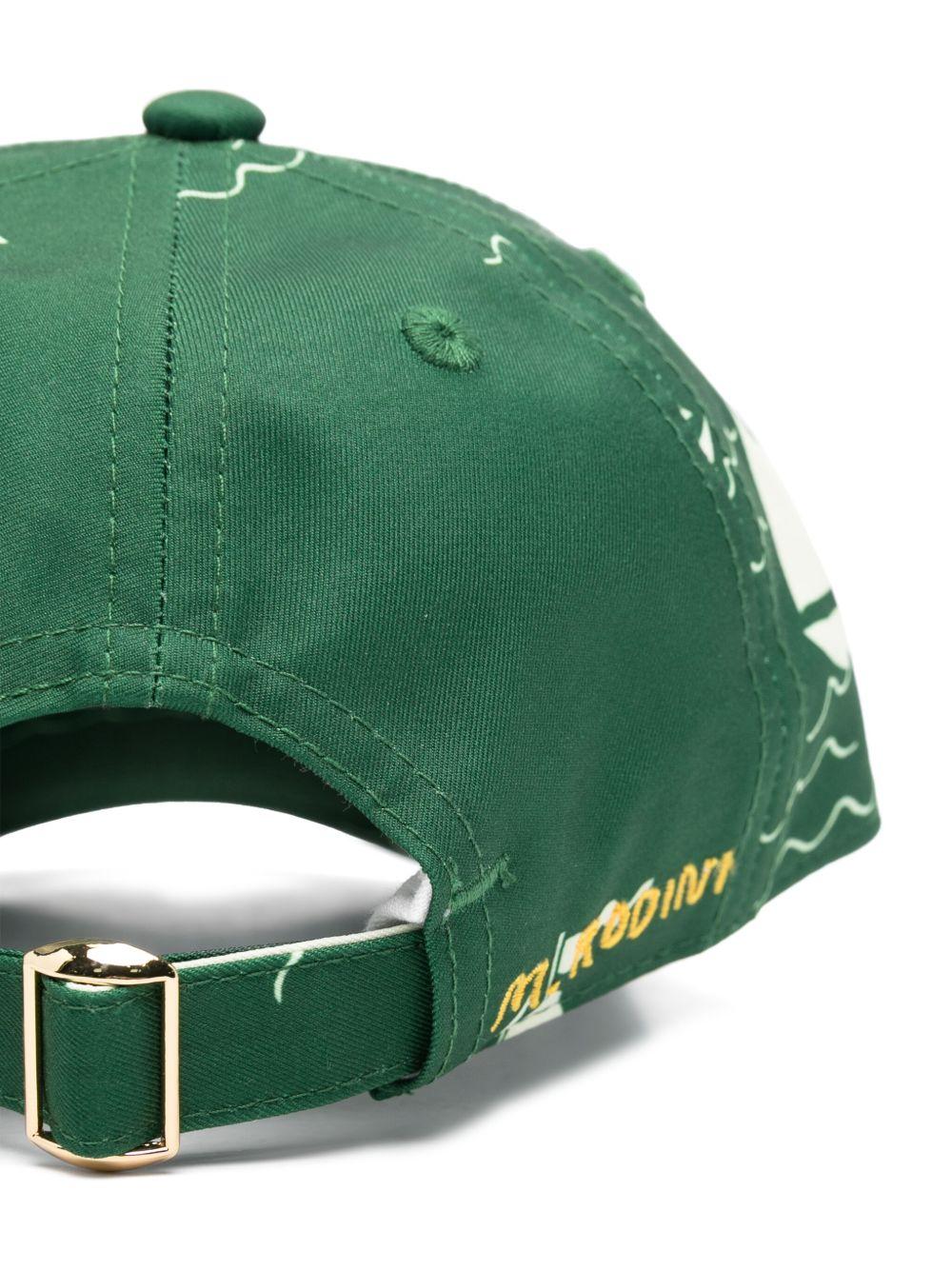 Cappello da baseball per bambino Mini Rodini Sailing Boats verde con stampa all - over - Rubino Kids