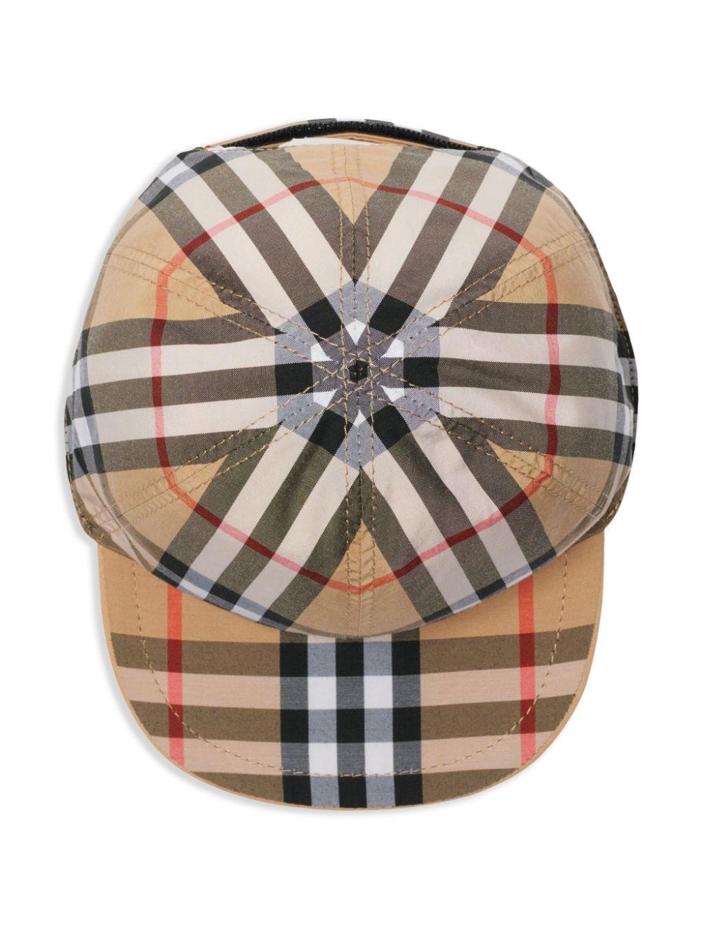 Burberry Kids Beige Curved Brim Baby Baseball Hat | Offer Price