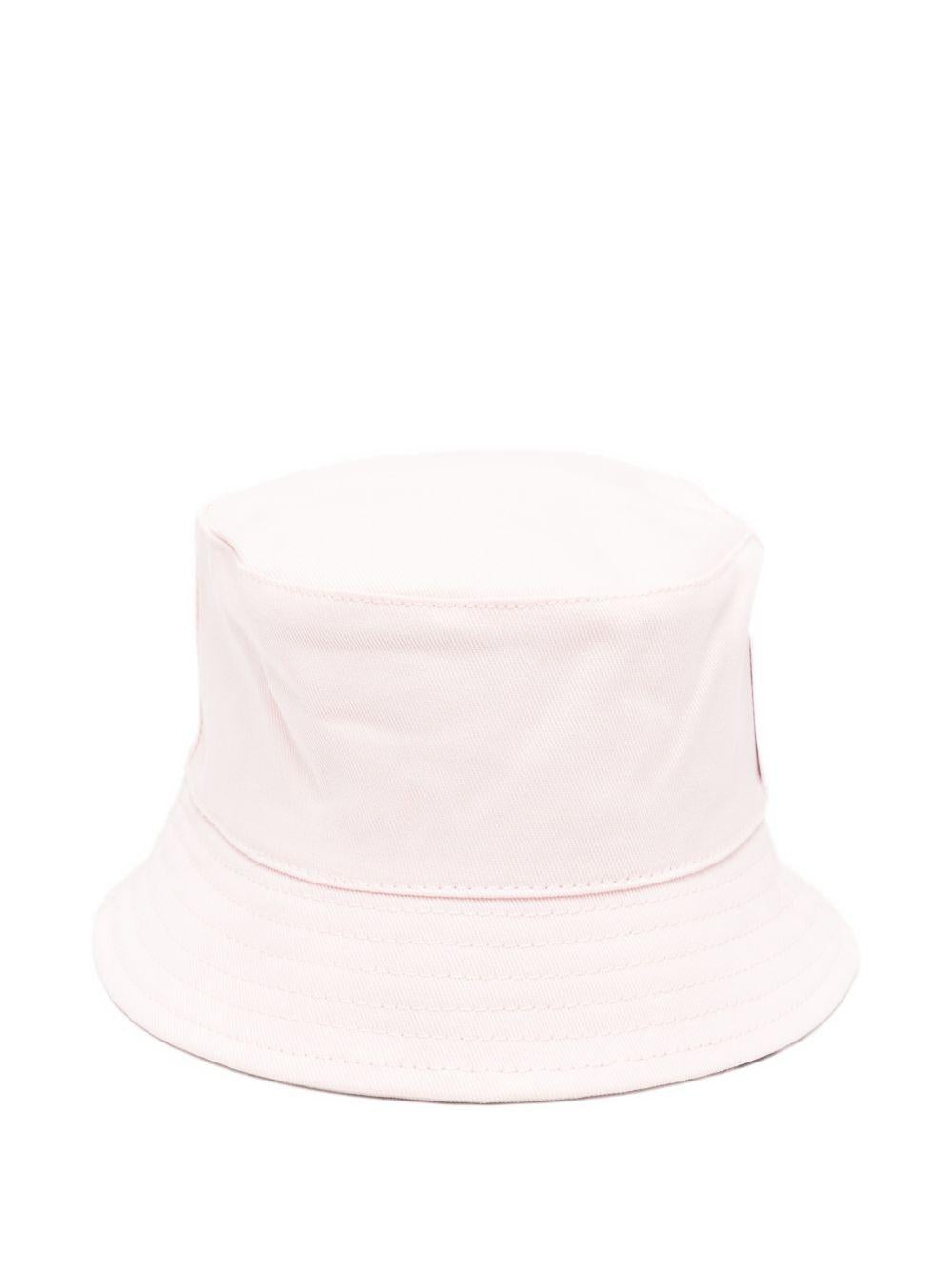 Cappello da pescatore per bambina Karl Lagerfeld Kids reversibile con toppa e logo - Rubino Kids