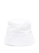 Cappello da pescatore per bambino Boss Kidswear bianco con toppa logo - Rubino Kids