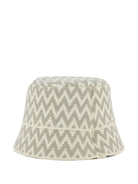 Cappello da pescatore per bambino Lanvin Enfant beige con motivo a chevron - Rubino Kids