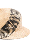Cappello estivo per bambina Bonpoint beige con motivo a quadri - Rubino Kids